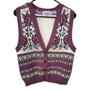 Jantzen Grandmacore Vintage Button Up Knitted Sweater Vest
